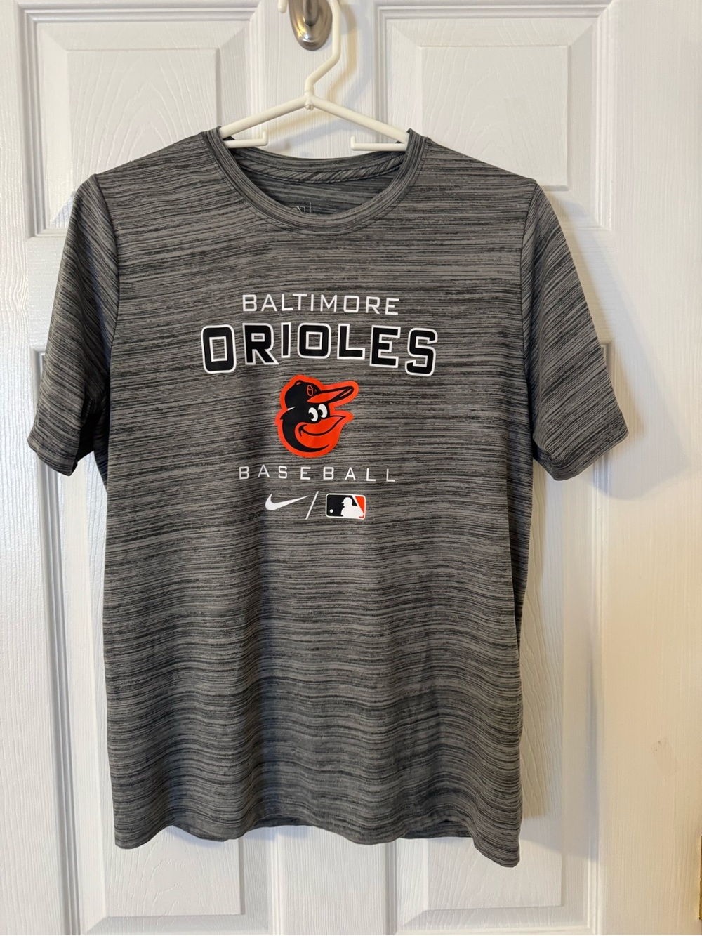 Nike Baltimore Orioles Gray Short Sleeve Tee with Orange Logo